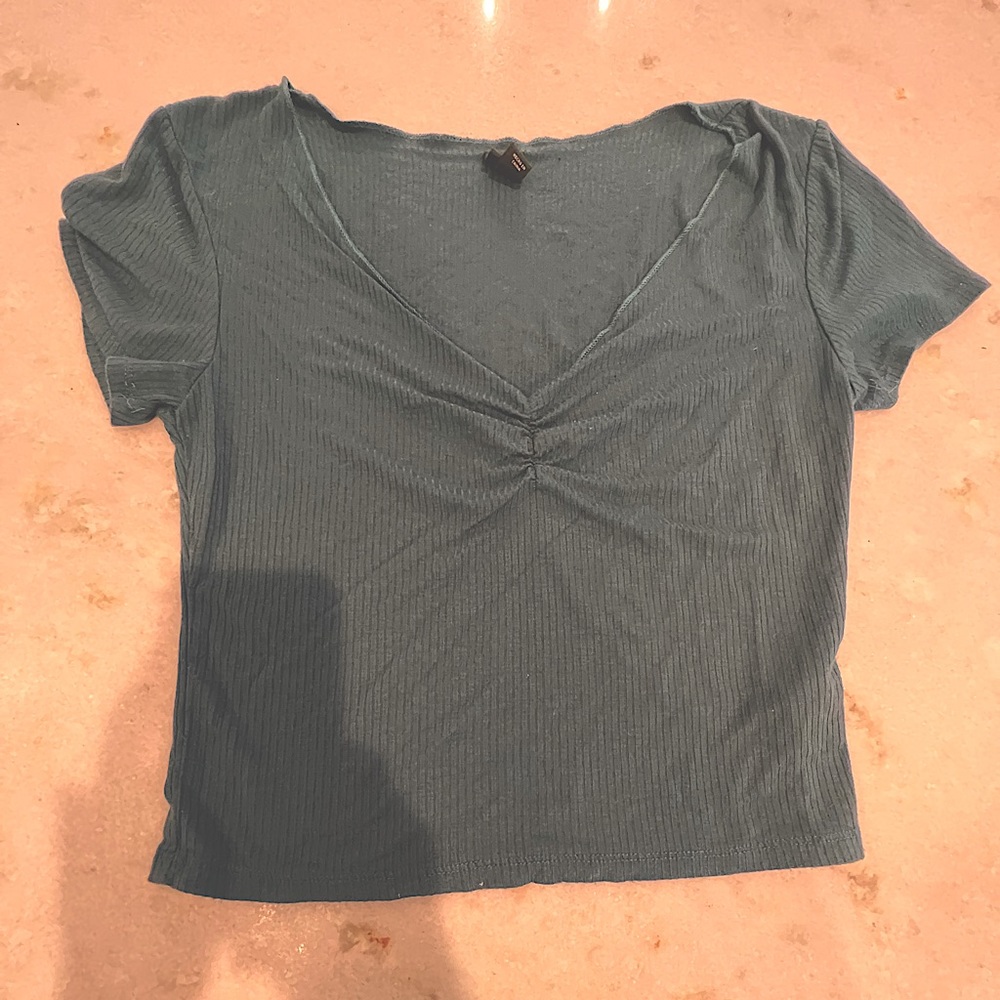 Teal Crop top